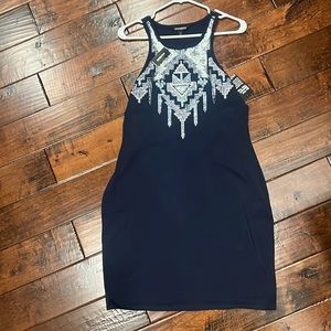 Express dress navy blue